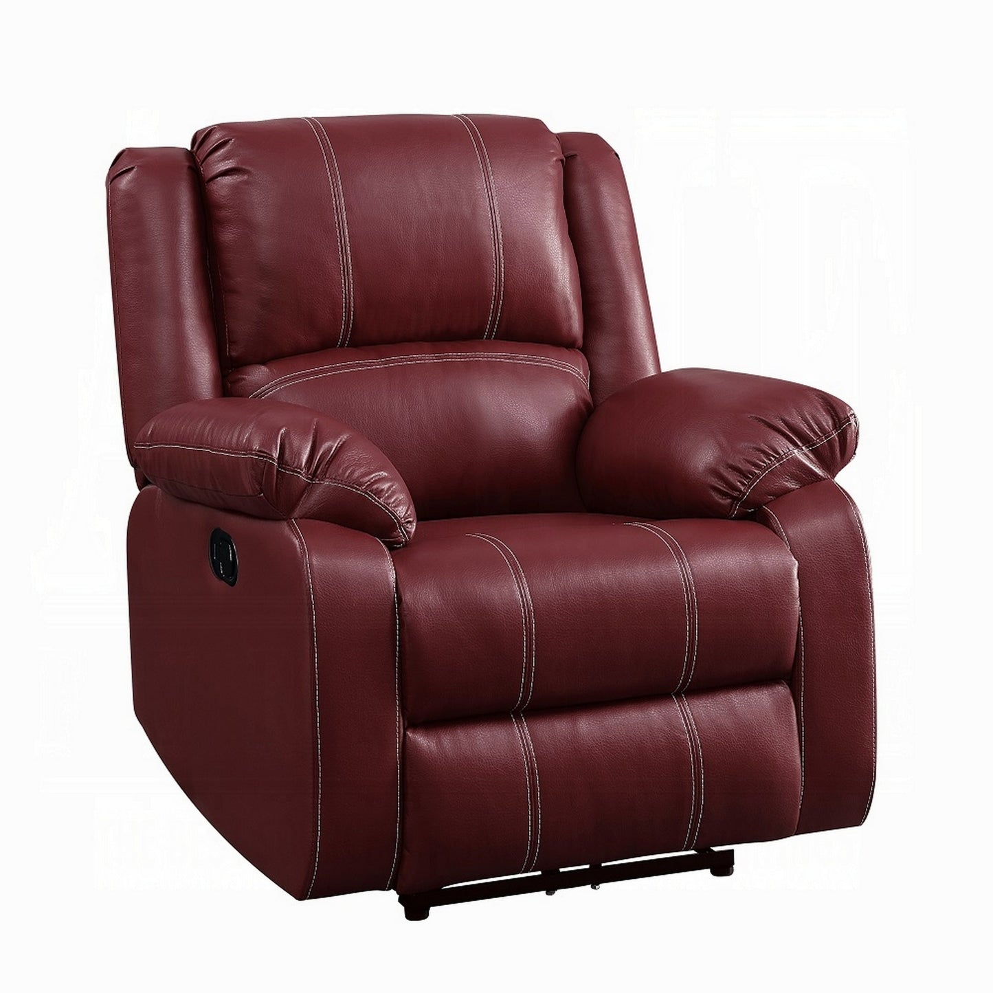Fauteuil inclinable à bascule manuel Zuru Motion, similicuir rouge foncé moelleux