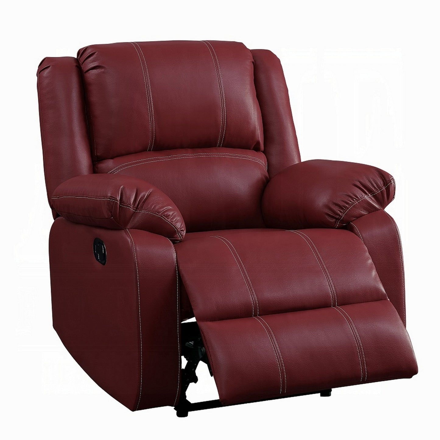 Fauteuil inclinable à bascule manuel Zuru Motion, similicuir rouge foncé moelleux