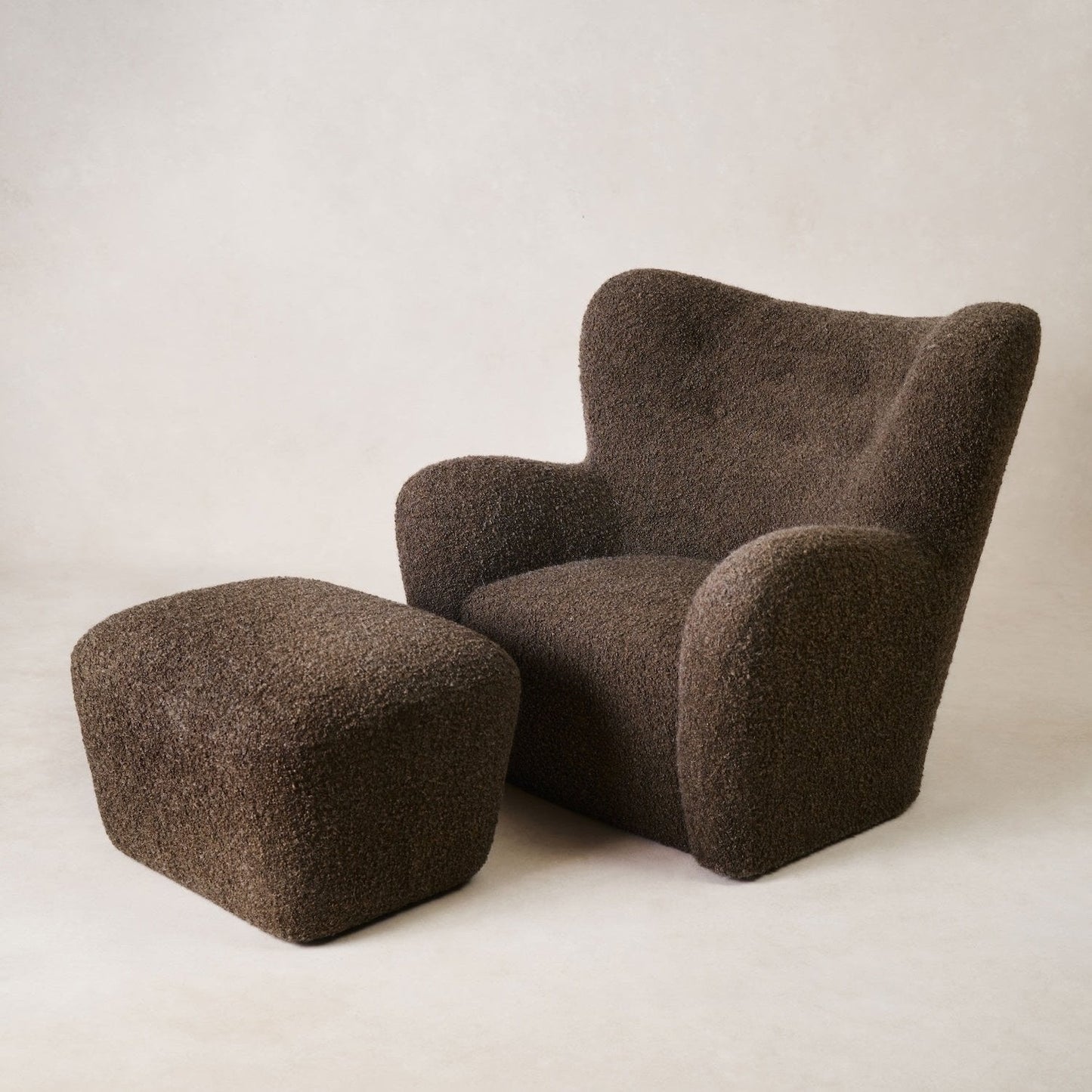 Ottoman Papa Teddy - Moka Boucle