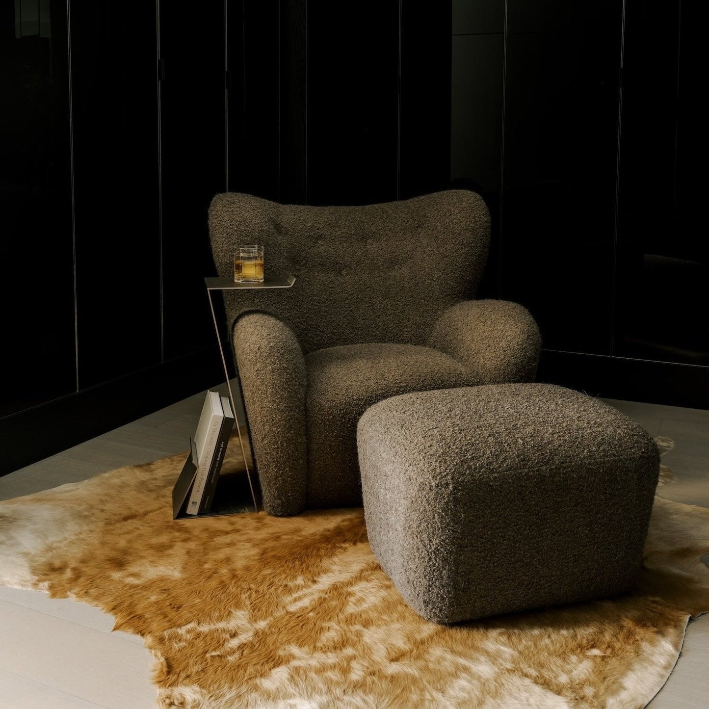 Ottoman Papa Teddy - Moka Boucle