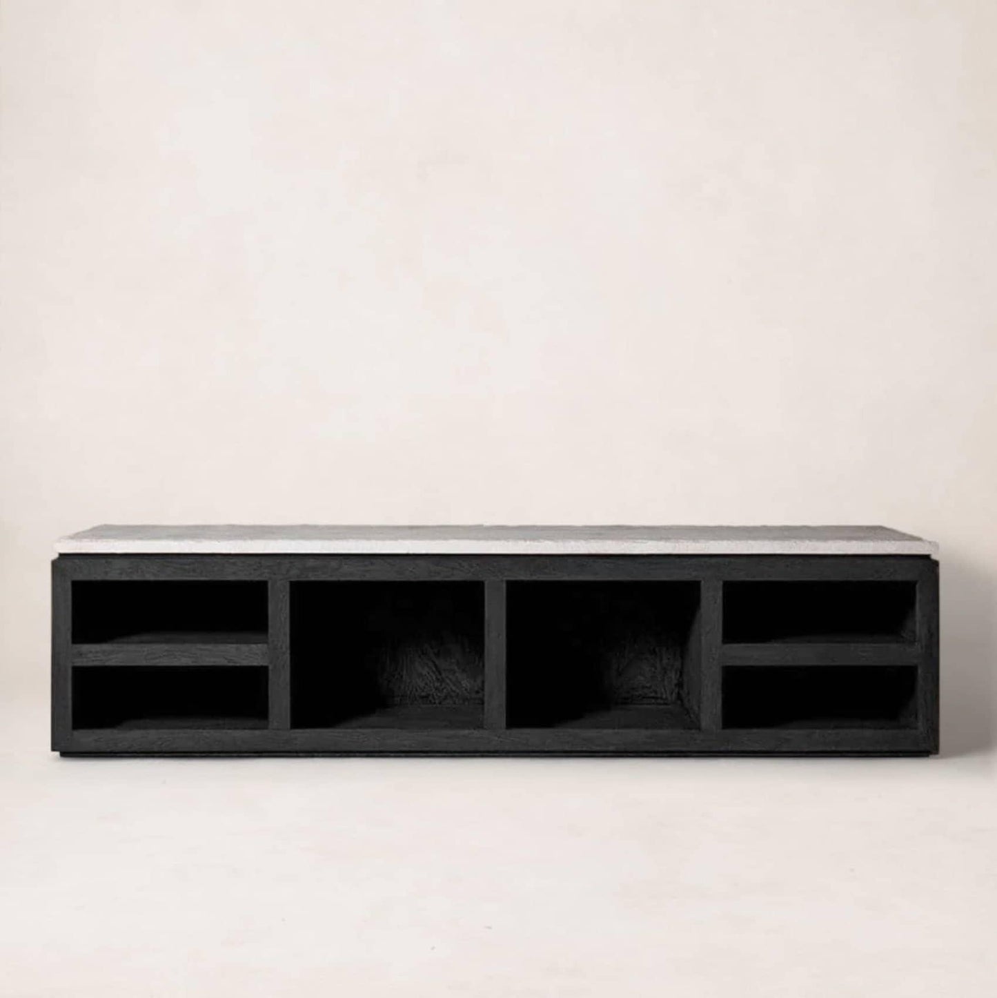 Console multimédia en marbre Sofita - Noir
