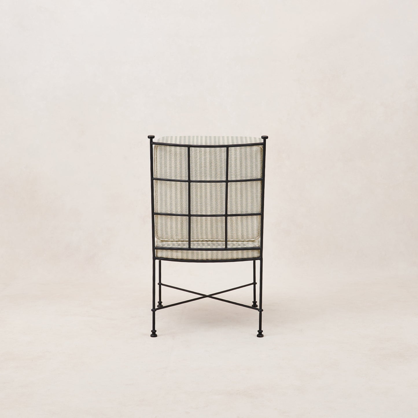 Chaise de salle à manger d'extérieur Provence sans accoudoirs - Rayures brumeuses