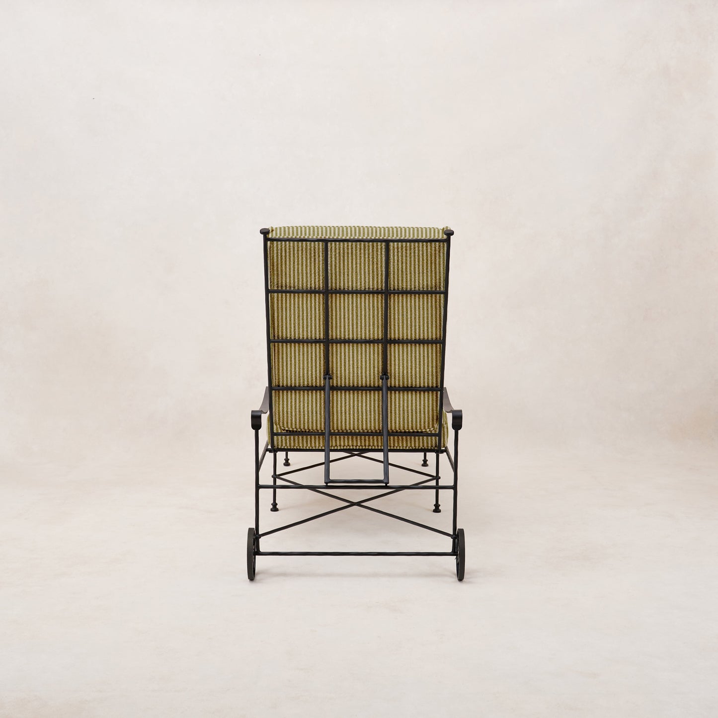 Chaise longue d'extérieur Provence - Rayures olive