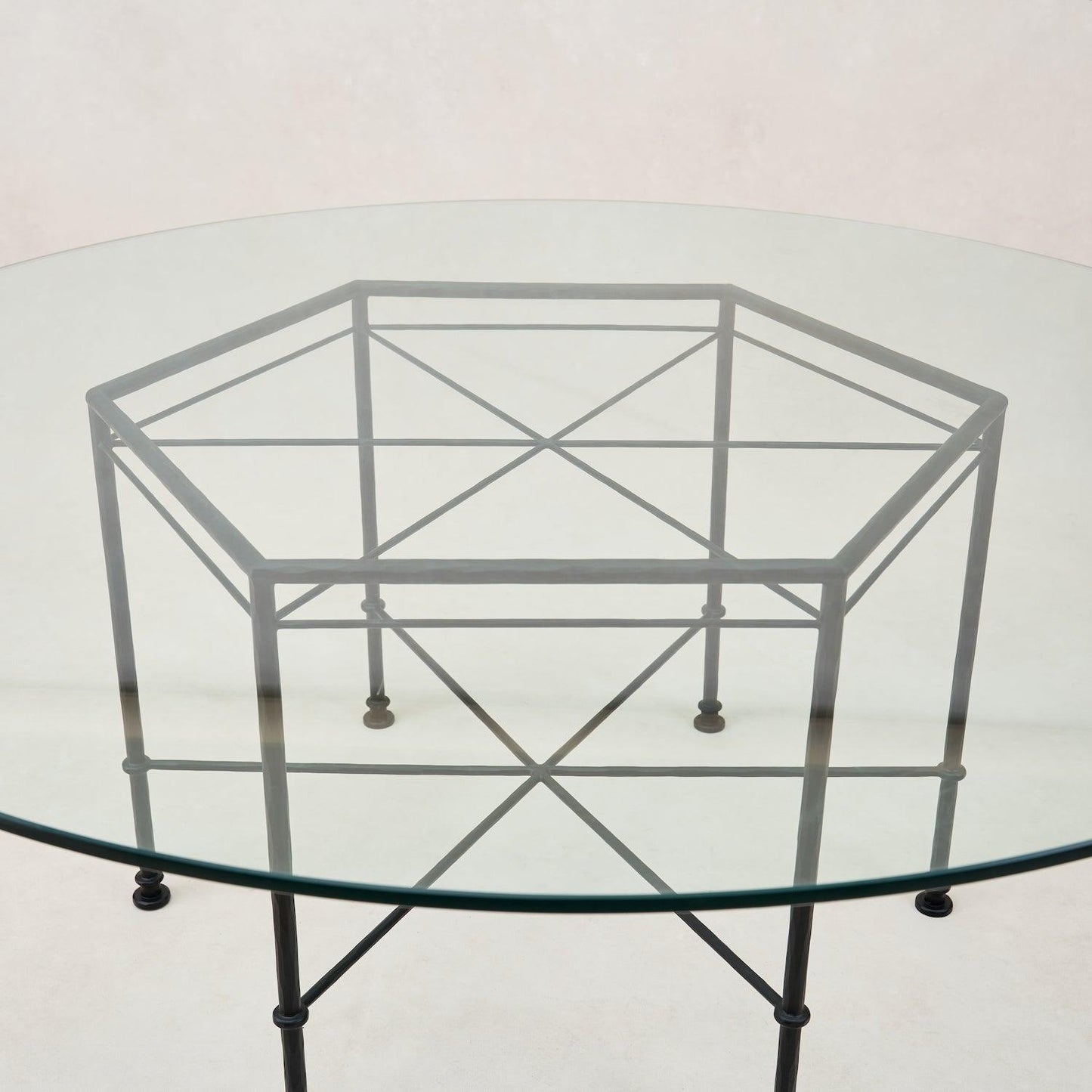 Table à manger d'extérieur en verre Provence