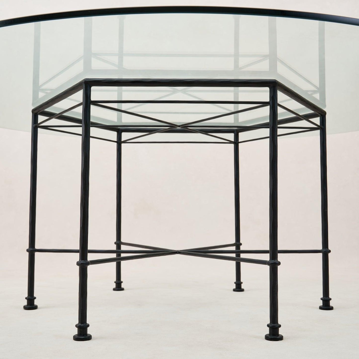 Table à manger d'extérieur en verre Provence