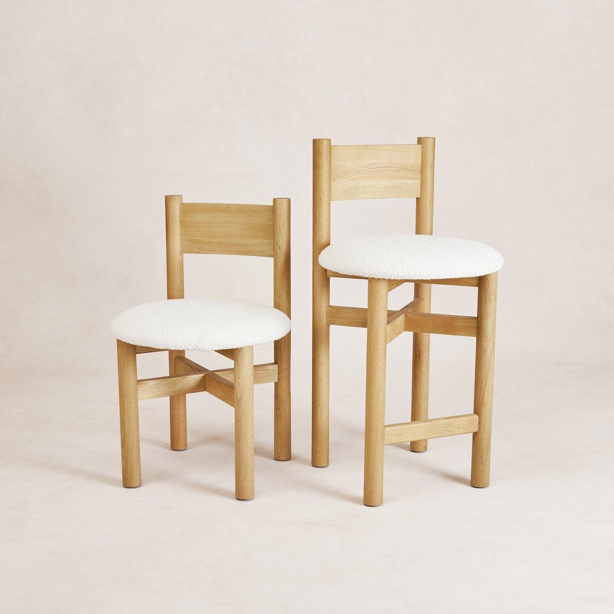 Tabouret de bar Teddy - Chêne chaud
