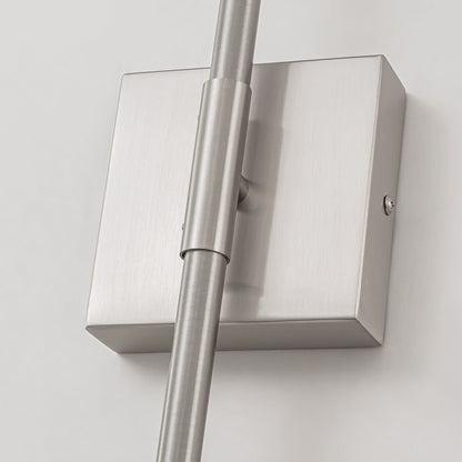 Applique murale linéaire moderne à 1 ampoule, noire, dorée et nickel, à LED, à intensité variable, pour salle de bain