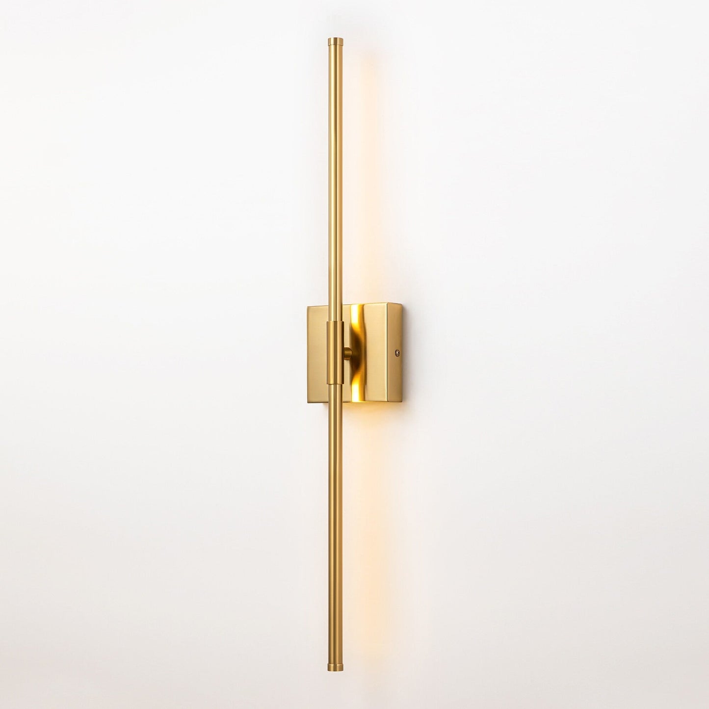 Applique murale linéaire moderne à 1 ampoule, noire, dorée et nickel, à LED, à intensité variable, pour salle de bain