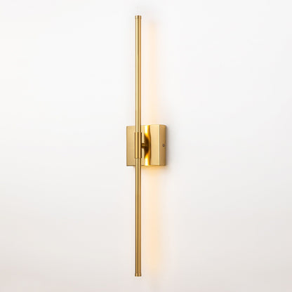 Applique murale linéaire moderne à 1 ampoule, noire, dorée et nickel, à LED, à intensité variable, pour salle de bain