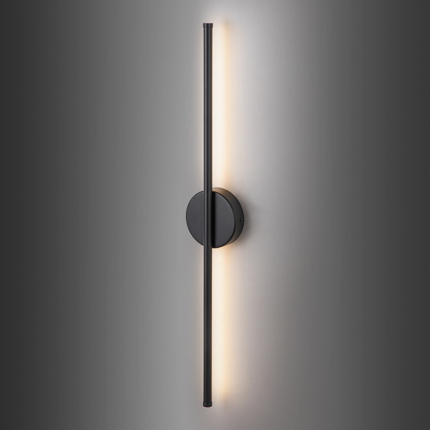 Applique murale linéaire moderne à 1 ampoule, noire, dorée et nickel, à LED, à intensité variable, pour salle de bain