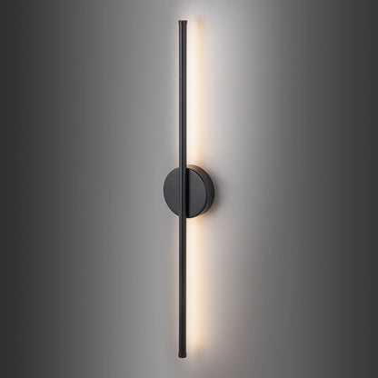 Applique murale linéaire moderne à 1 ampoule, noire, dorée et nickel, à LED, à intensité variable, pour salle de bain