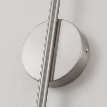 Applique murale linéaire moderne à 1 ampoule, noire, dorée et nickel, à LED, à intensité variable, pour salle de bain