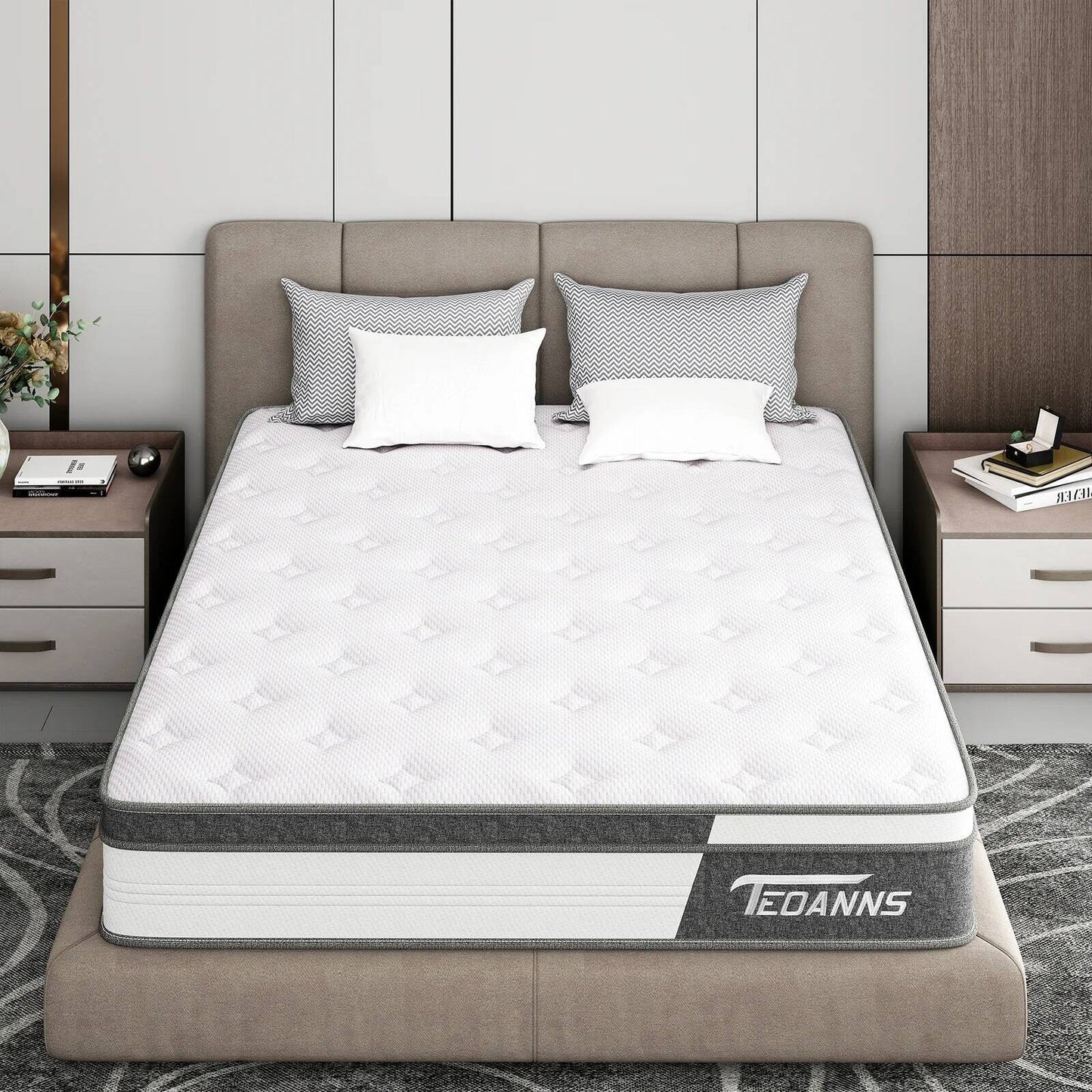 Matelas hybride en mousse à mémoire de forme et ressorts de 10 pouces