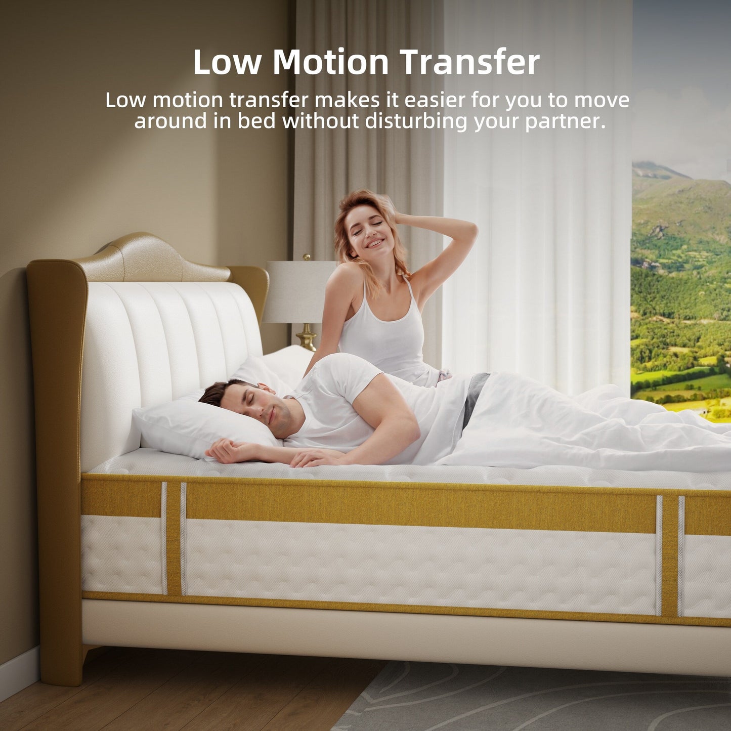 Matelas hybride en mousse à mémoire de forme et ressorts de 10 pouces