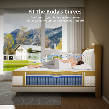 Matelas hybride en mousse à mémoire de forme et ressorts de 10 pouces