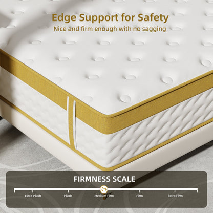 Matelas hybride en mousse à mémoire de forme et ressorts de 10 pouces