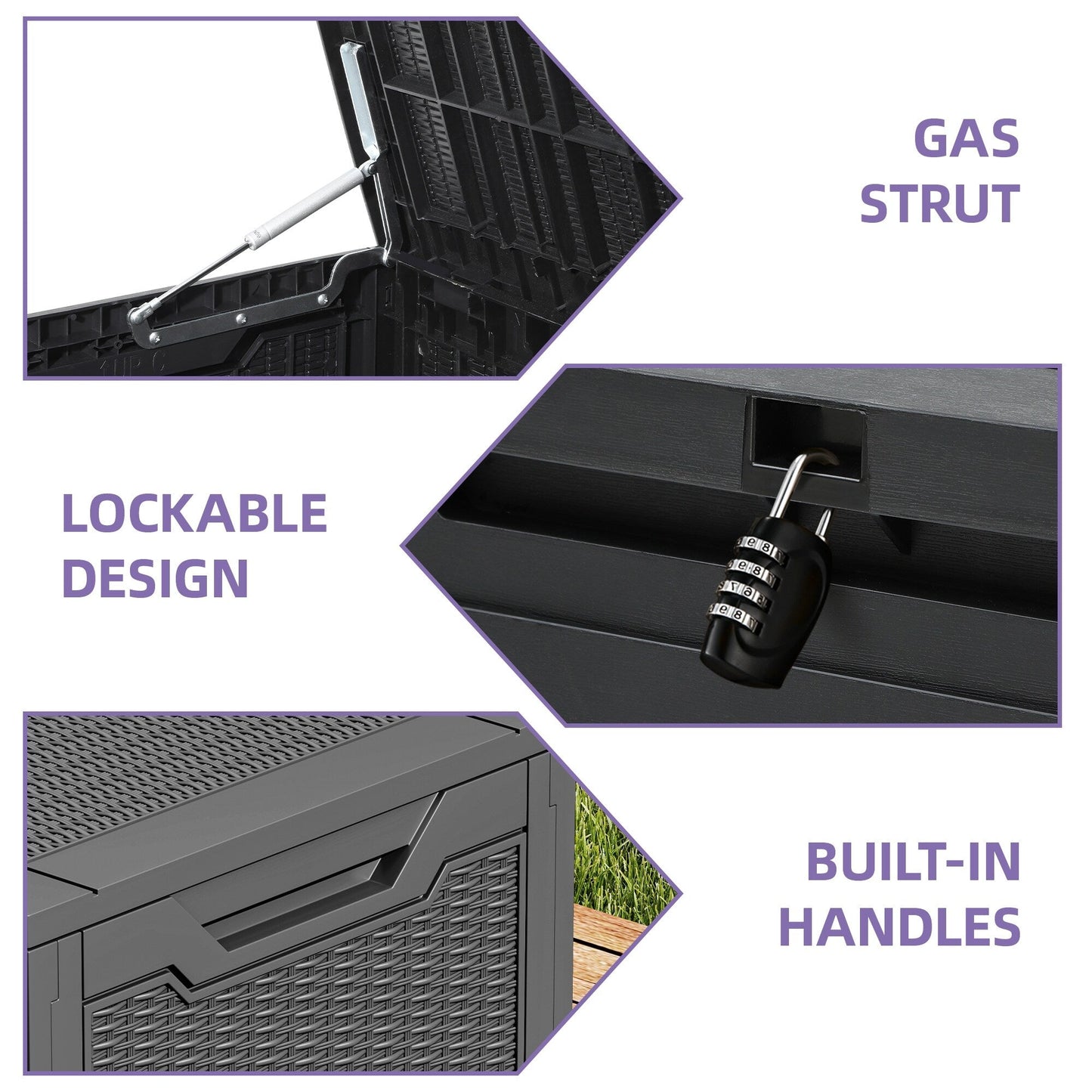 Coffre de rangement extérieur étanche de 100 gallons - Non applicable