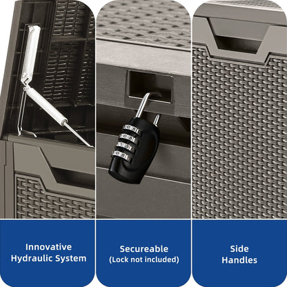 Coffre de rangement extérieur étanche de 100 gallons - Non applicable