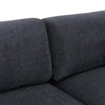 Canapé sectionnel en polyester en forme de L de 102,4 po avec repose-pieds réversible et pieds durables