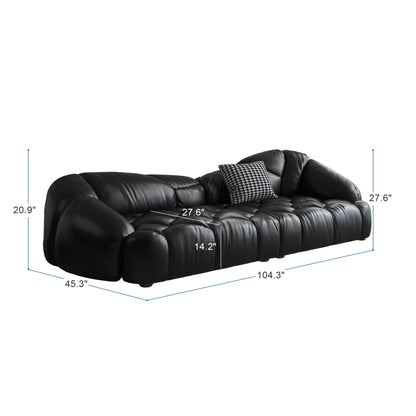 Canapé rembourré en cuir 104,3 - 104,3 x 45,3