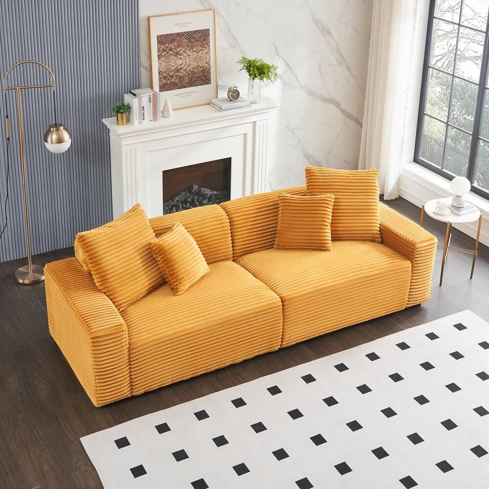Grand canapé 4 places de 104,72 pouces avec 4 coussins décoratifs