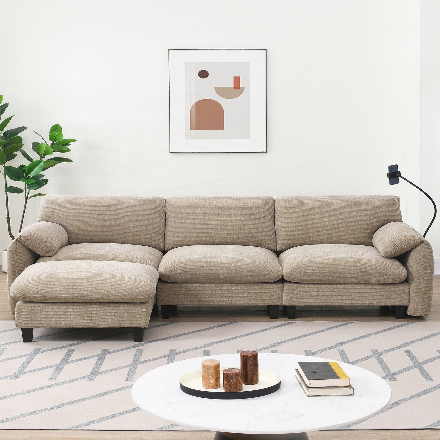 Canapé sectionnel modulaire de 108 pouces