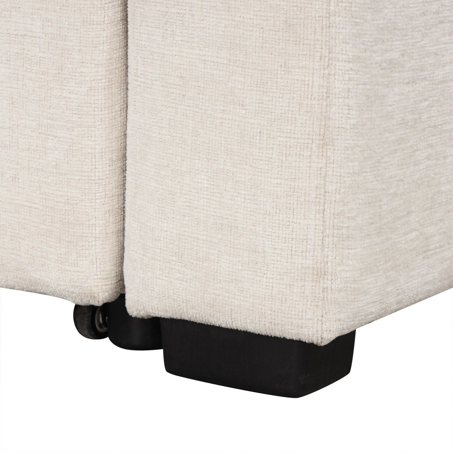 Canapé sectionnel modulaire en U de 108 pouces avec canapé-lit gigogne, ports USB et deux porte-gobelets pour le salon