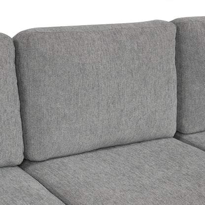 Canapé sectionnel modulaire en U de 108 pouces avec canapé-lit gigogne, ports USB et deux porte-gobelets pour le salon
