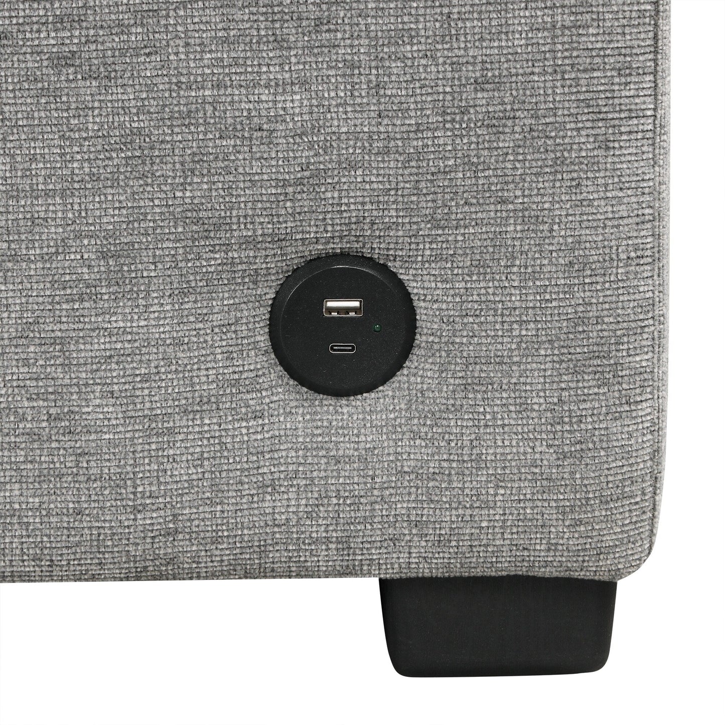 Canapé sectionnel modulaire en U de 108 pouces avec canapé-lit gigogne, ports USB et deux porte-gobelets pour le salon