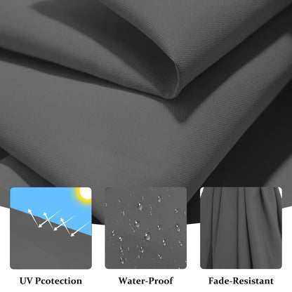 Parasol déporté suspendu à manivelle en acier de 3 m