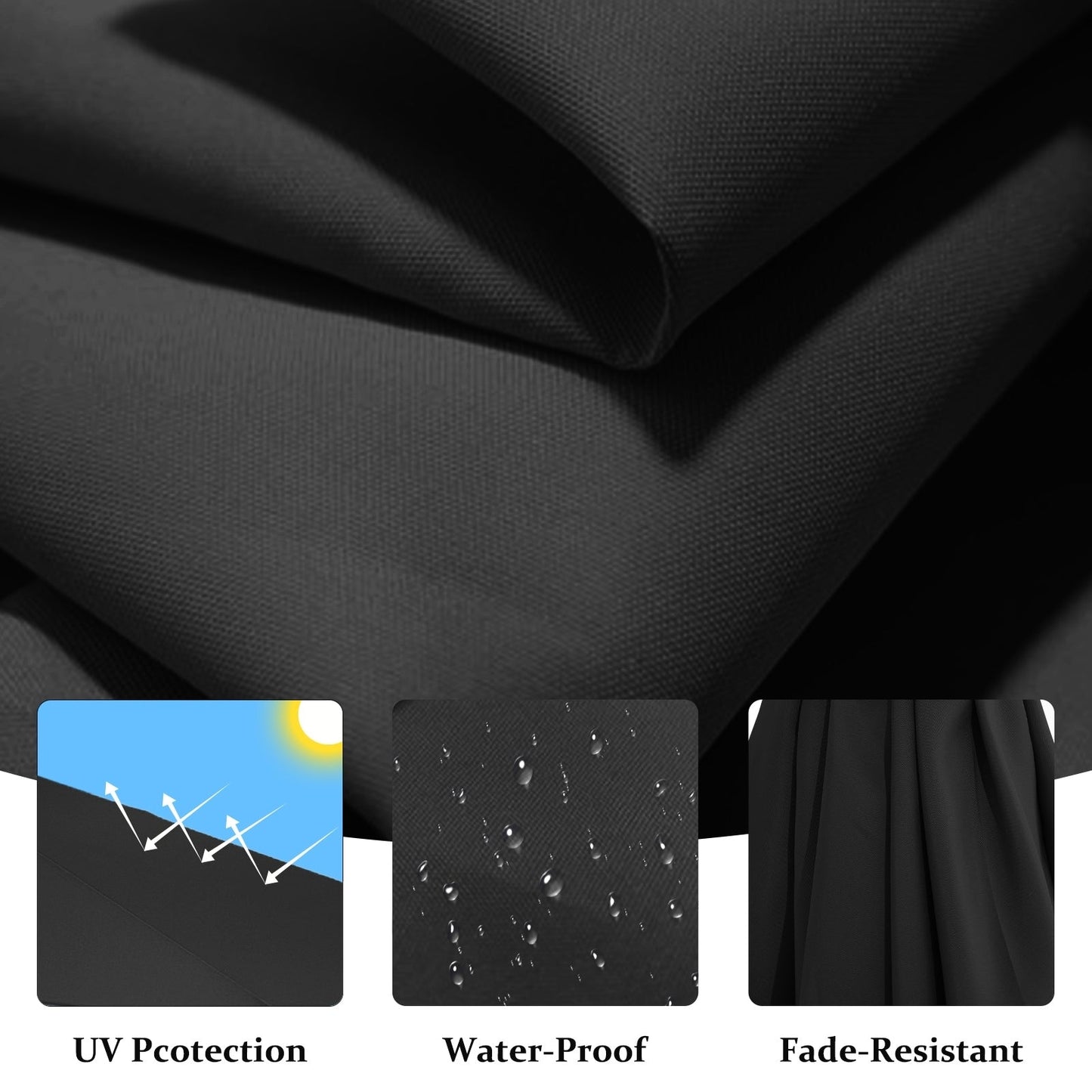 Parasol déporté suspendu à manivelle en acier de 3 m