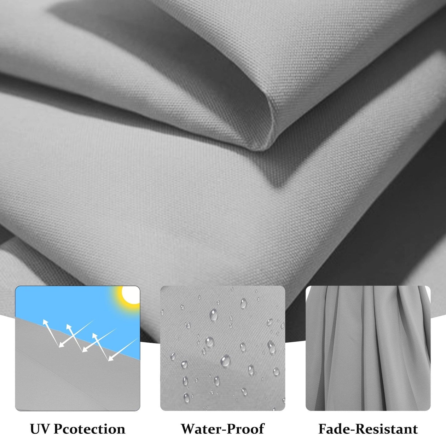 Parasol déporté suspendu à manivelle en acier de 3 m