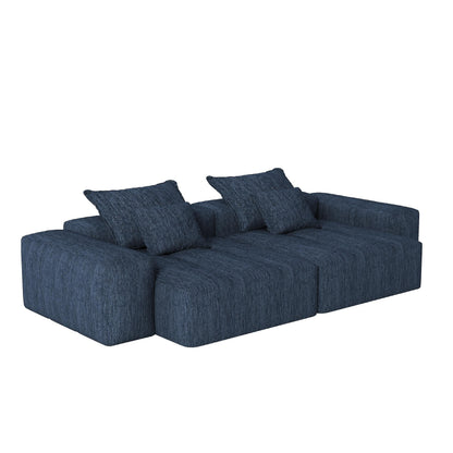 Canapé modulaire 4 places en chenille, capitonné et scintillant, base antidérapante, 113,39 $