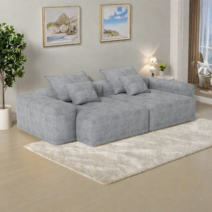 Canapé modulaire 4 places en chenille, capitonné et scintillant, base antidérapante, 113,39 $