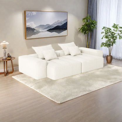 Canapé modulaire 4 places en chenille, capitonné et scintillant, base antidérapante, 113,39 $