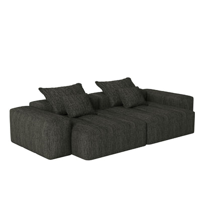 Canapé modulaire 4 places en chenille, capitonné et scintillant, base antidérapante, 113,39 $