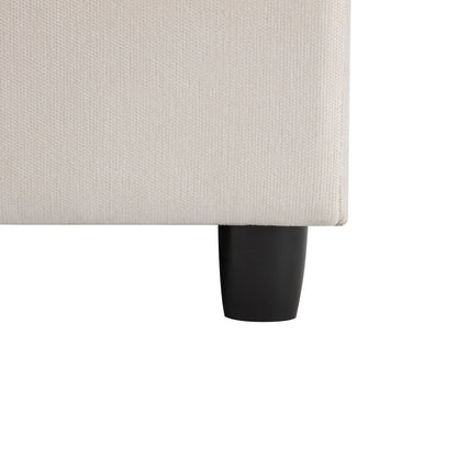 Grand canapé 3 places en polyester de 119,5 pouces avec 2 unités de rangement et pieds en bois d'hévéa pour le salon