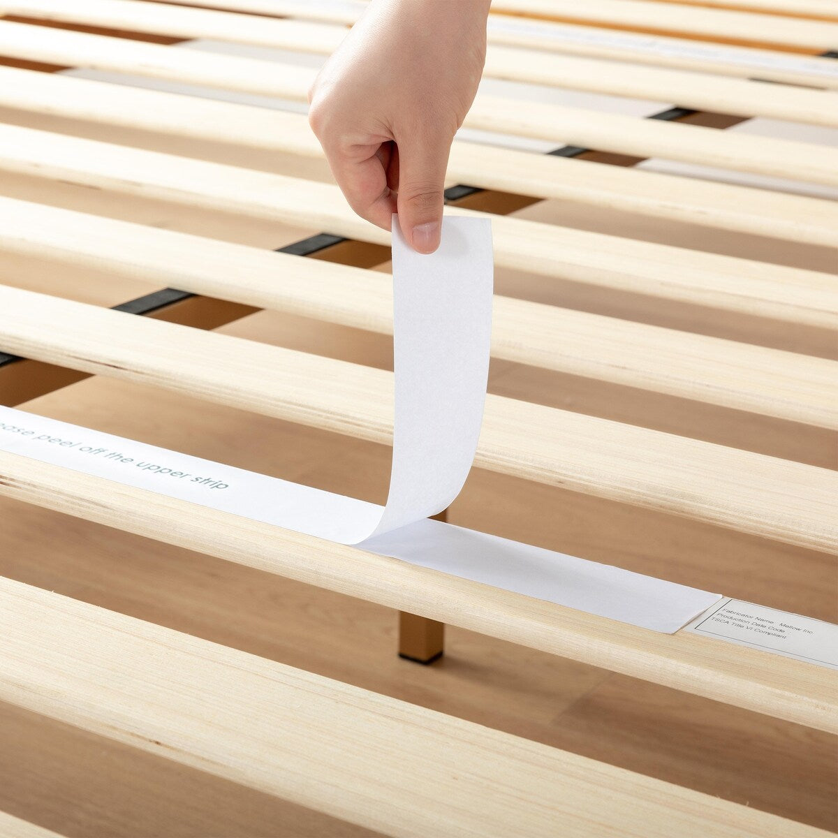 Cadre de lit plateforme classique en bois massif 12