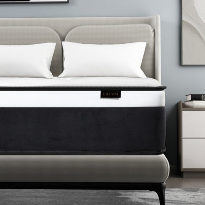 12 matelas hybrides en mousse à mémoire de forme moyenne dans une boîte