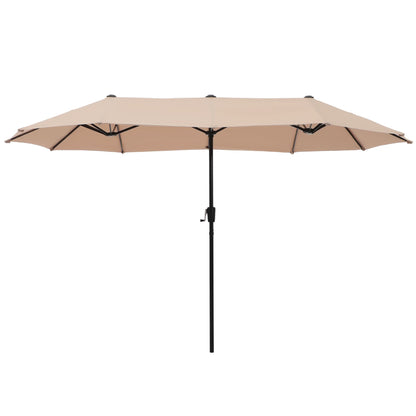 Parasol de patio double face MAISON ARTS extra large de 13 pieds avec manivelle