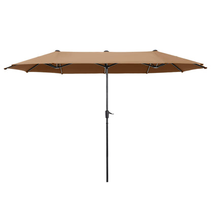 Parasol de patio double face MAISON ARTS extra large de 13 pieds avec manivelle