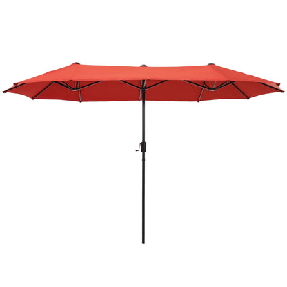 Parasol de patio double face MAISON ARTS extra large de 13 pieds avec manivelle