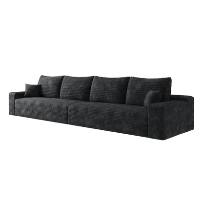 Canapé 5 places en mousse 140Foam - Canapé nuage en velours côtelé moelleux avec fauteuil inclinable et mousse haute résilience