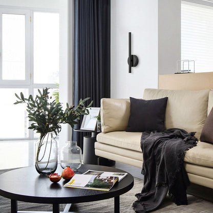 Applique murale moderne industrielle minimaliste en métal à LED intégrées à bande linéaire