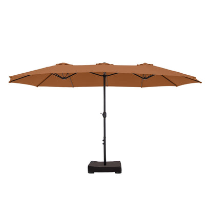 Parasol double extra large de 15 pieds pour patio double face de MAISON ARTS avec base incluse