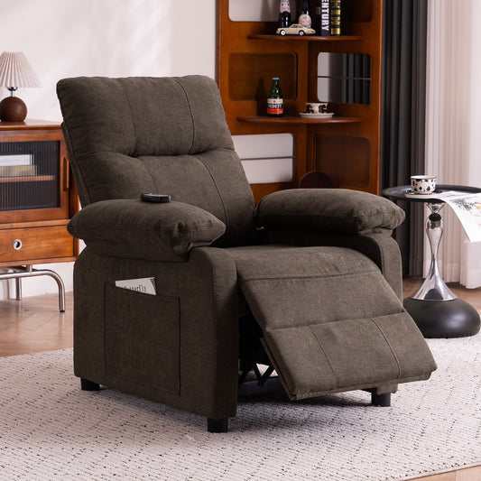 Fauteuil inclinable électrique à 160° pour personnes âgées, avec massage à 8 points, chauffage et tissu chenille doux