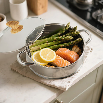 Batterie de cuisine en granit 17 pièces, ensemble de casseroles et poêles antiadhésives