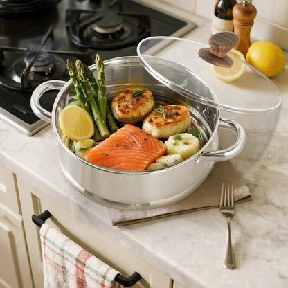 Batterie de cuisine en granit 17 pièces, ensemble de casseroles et poêles antiadhésives