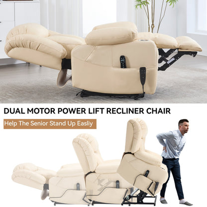 Fauteuil inclinable électrique à 180°, double moteur, porte-gobelets en acier inoxydable