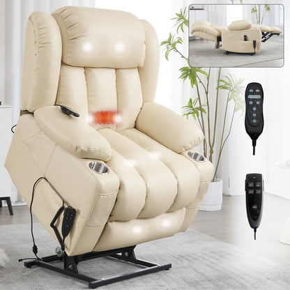 Fauteuil inclinable électrique à 180°, double moteur, porte-gobelets en acier inoxydable
